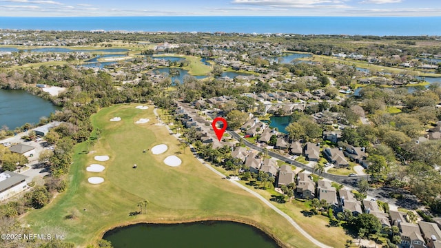 22 Walkers Ridge Dr, Ponte Vedra Beach, FL 32082 - aerial view of property and surrounding area with nearby suburban area, a nearby body of water, and a golf club