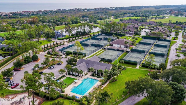 22 Walkers Ridge Dr, Ponte Vedra Beach, FL 32082 - aerial view of property's location with a large body of water and a pool