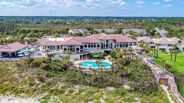 22 Walkers Ridge Dr, Ponte Vedra Beach, FL 32082 - aerial view of residential area with a pool