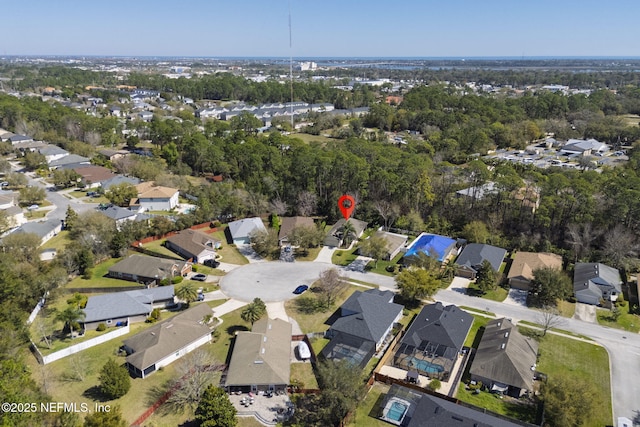 bird's eye view featuring a residential view