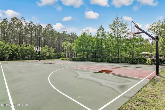 view of sport court with community basketball court