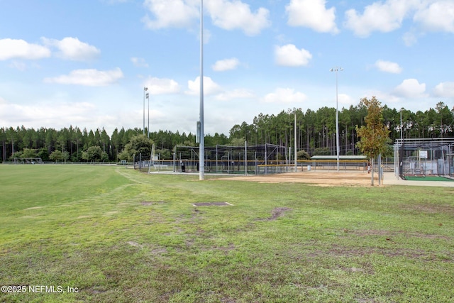 view of community featuring fence