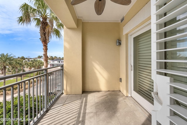525 3rd St N Unit 303, Jacksonville Beach, FL 32250 - balcony featuring visible vents and a ceiling fan