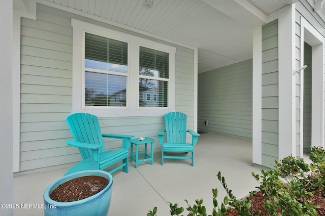 view of patio with a porch