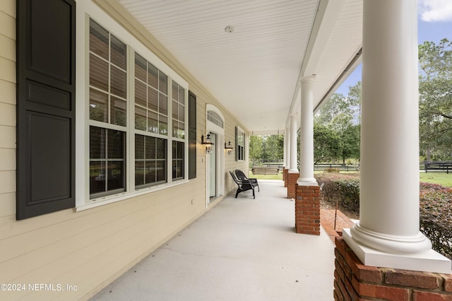 view of patio / terrace featuring covered porch