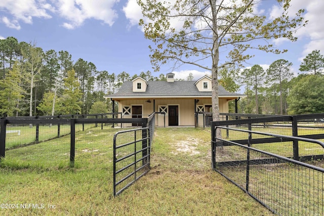 view of horse barn