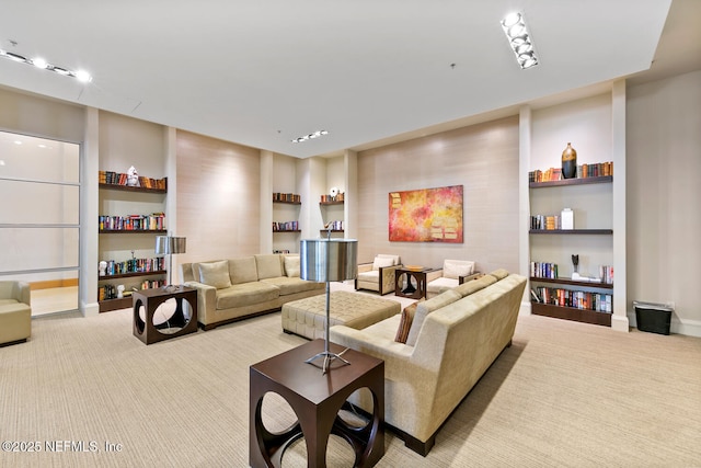 1431 Riverplace Blvd Unit 2606, Jacksonville, FL 32207 - living area featuring baseboards, built in features, and carpet