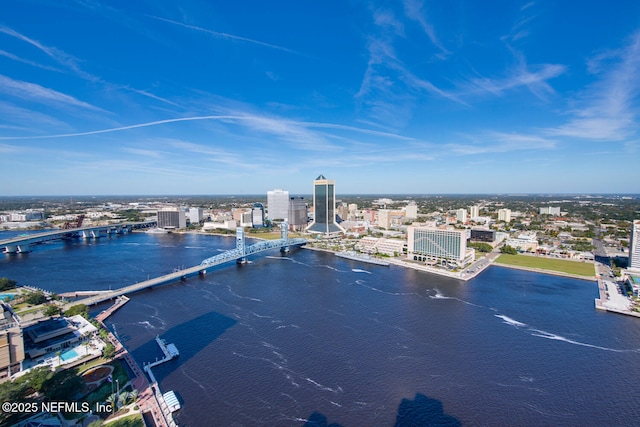 1431 Riverplace Blvd Unit 2606, Jacksonville, FL 32207 - bird's eye view featuring a water view and a city view