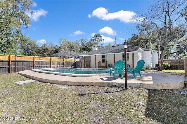 1282 Macarthur St, Jacksonville, FL 32205 - view of swimming pool featuring a fenced in pool, a fenced backyard, and a patio