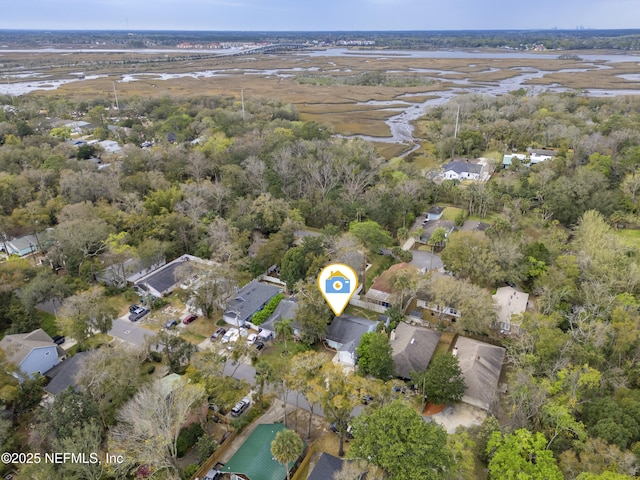 aerial view with a residential view