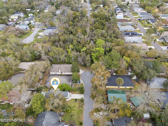 drone / aerial view with a residential view