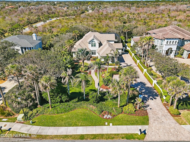 drone / aerial view with a residential view