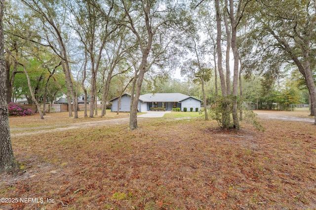 view of front of property with fence