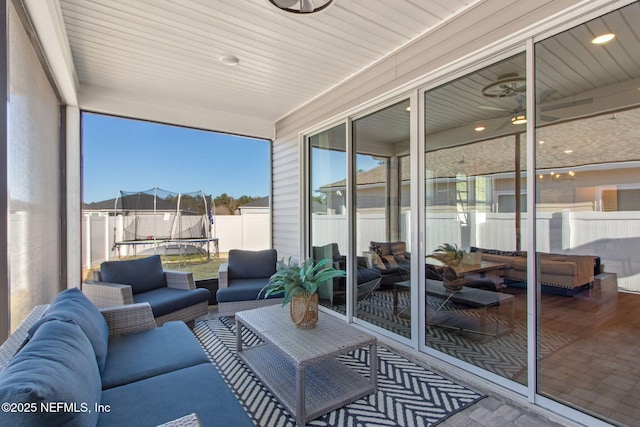 view of sunroom