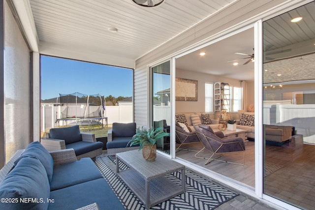 view of sunroom / solarium