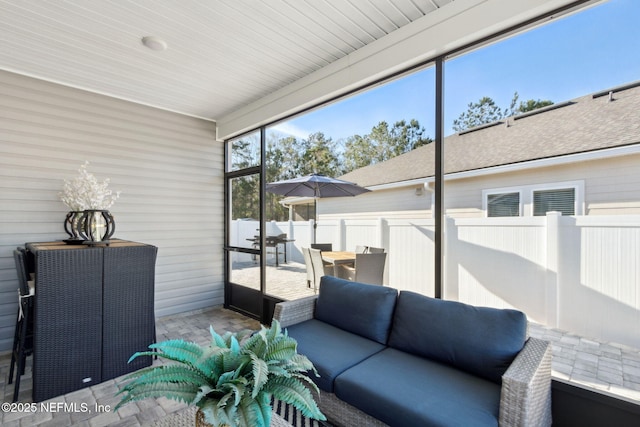 view of sunroom / solarium