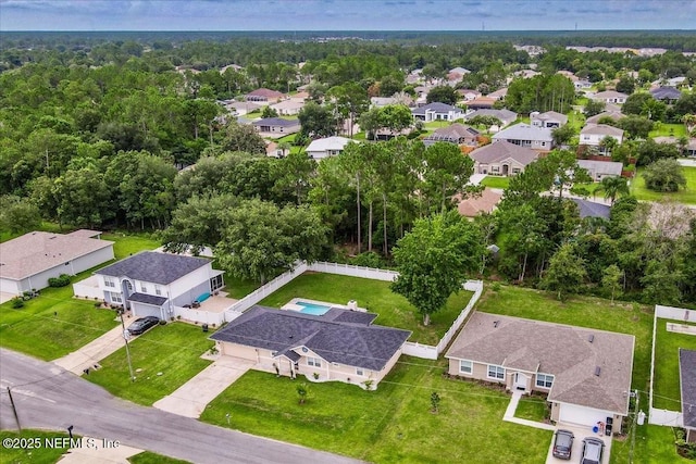 drone / aerial view featuring a residential view