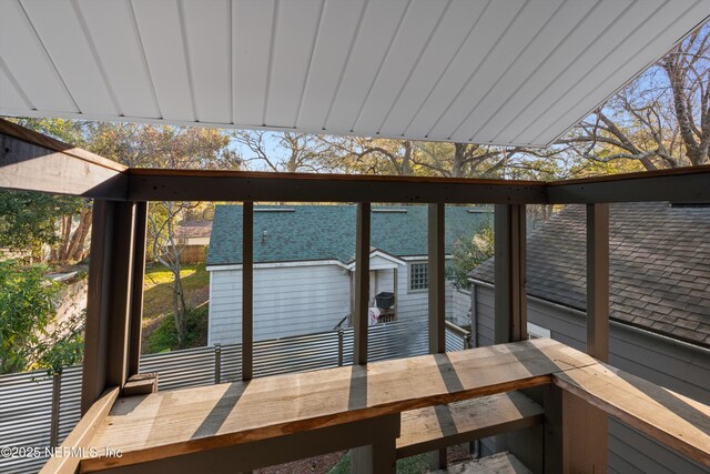 view of dock with outdoor dining space