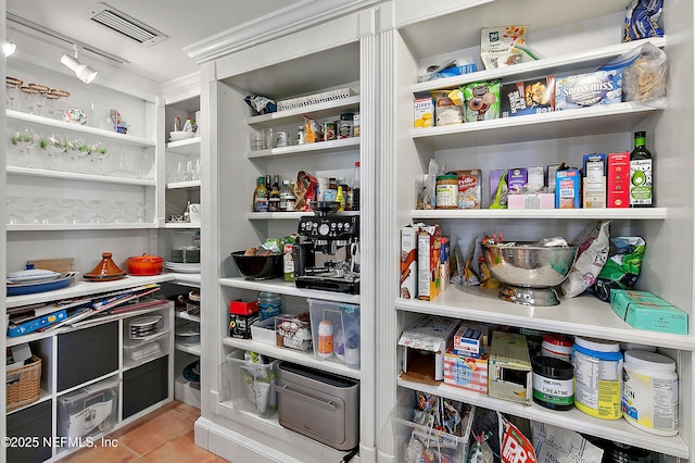 pantry with visible vents