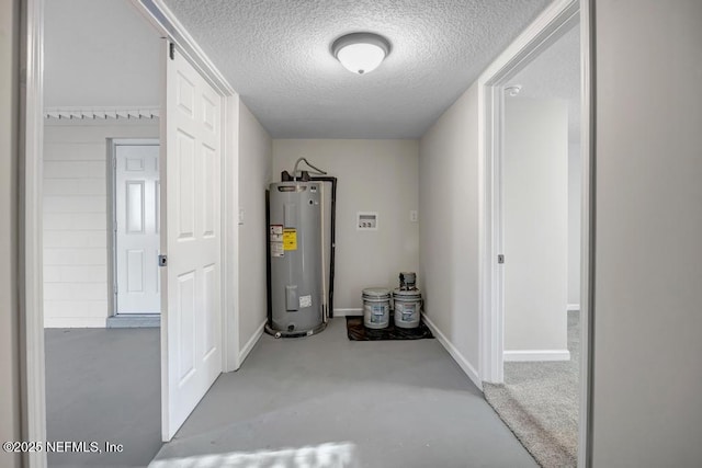 utility room with water heater