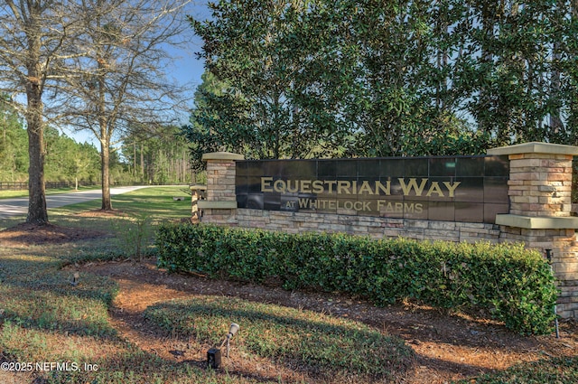 view of community sign