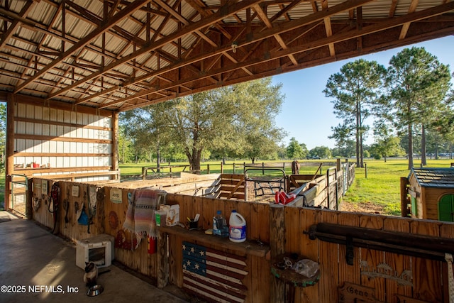 view of horse barn