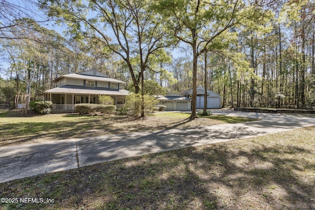 exterior space with covered porch