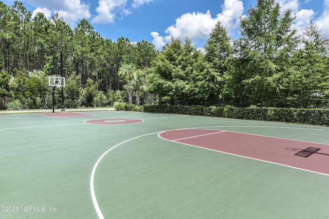 view of basketball court with community basketball court