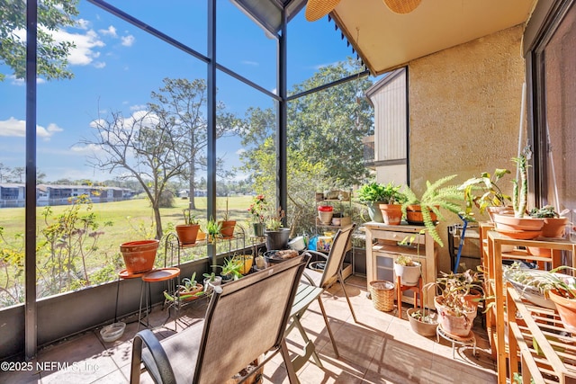 view of sunroom