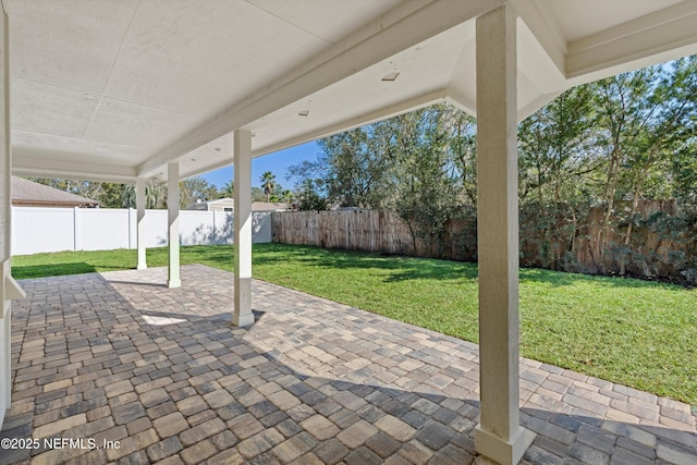 view of patio / terrace featuring a fenced backyard