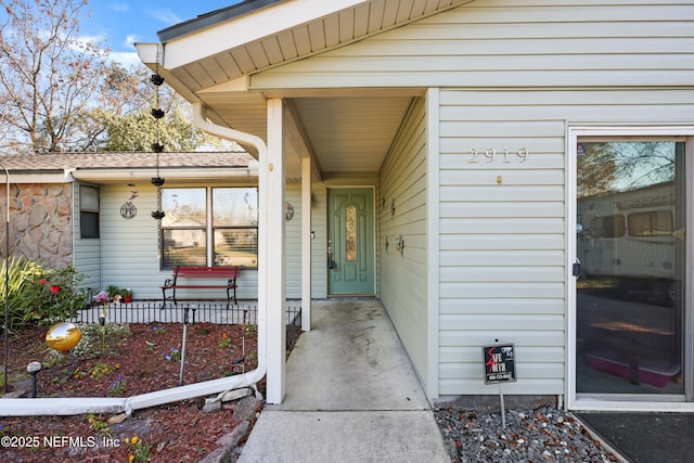 view of doorway to property