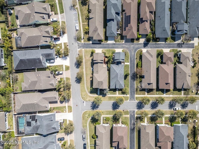 bird's eye view with a residential view