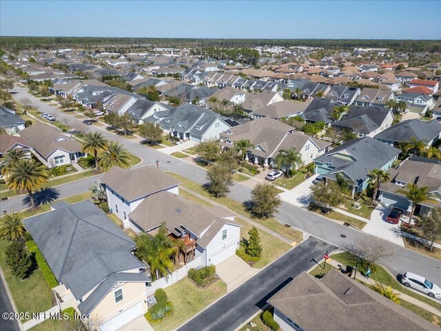 aerial view featuring a residential view