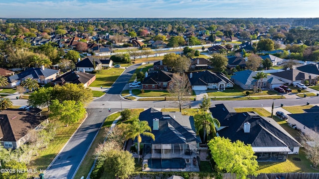 drone / aerial view with a residential view