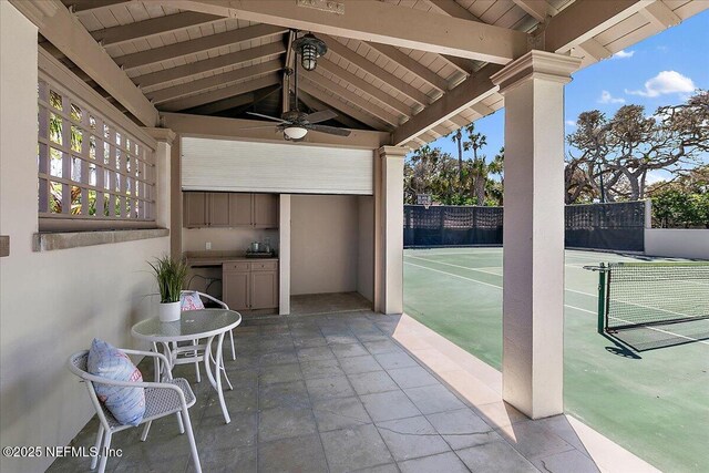 view of patio / terrace with fence