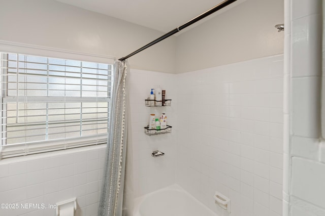 full bathroom featuring shower / bath combo