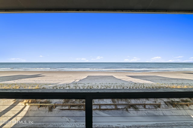 view of water feature featuring a view of the beach