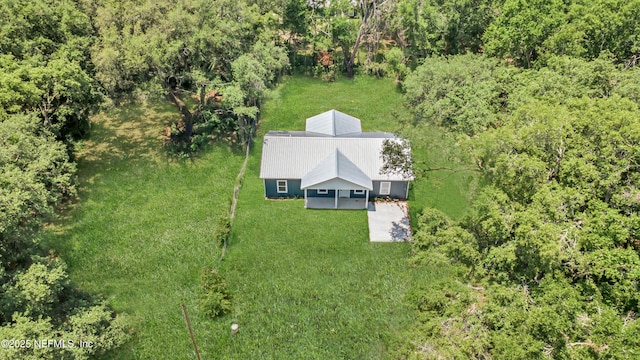 207 Palmetto Ave N, Florahome, FL 32140 - aerial view of property and surrounding area with a forest