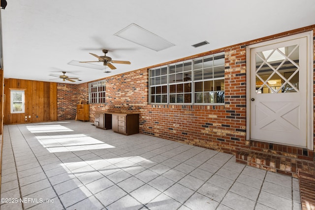 view of patio / terrace with visible vents and a ceiling fan