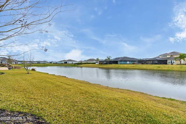 property view of water featuring a residential view