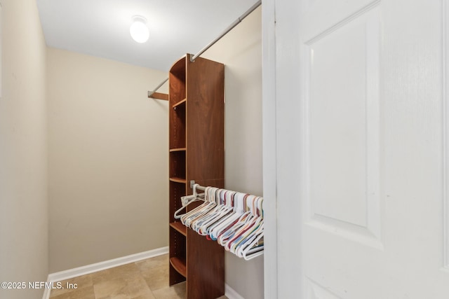 view of walk in closet