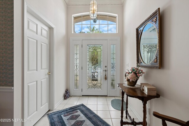 523 Lakeway Dr, Saint Augustine, FL 32080 - foyer entrance featuring light tile patterned floors