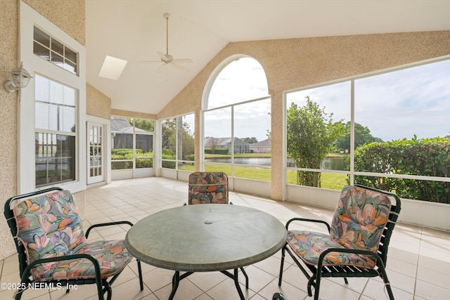 523 Lakeway Dr, Saint Augustine, FL 32080 - sunroom featuring a ceiling fan