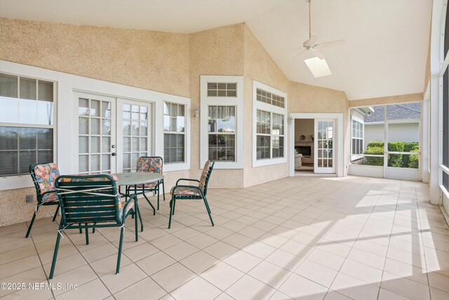523 Lakeway Dr, Saint Augustine, FL 32080 - view of patio with ceiling fan and french doors