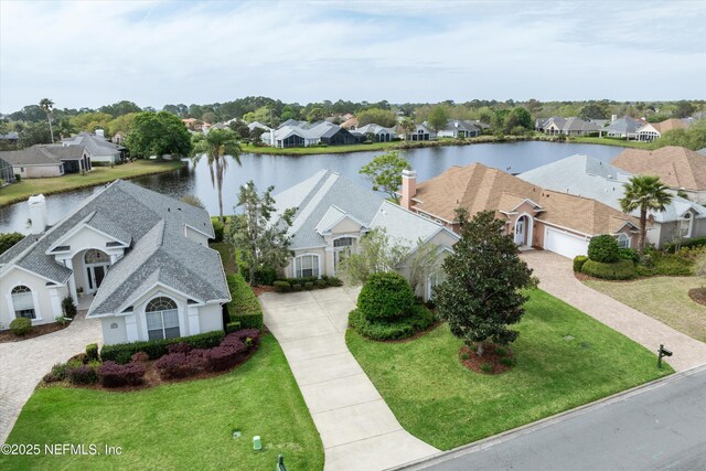 523 Lakeway Dr, Saint Augustine, FL 32080 - birds eye view of property featuring a water view and a residential view