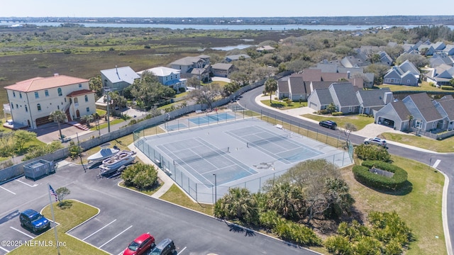 drone / aerial view with a residential view