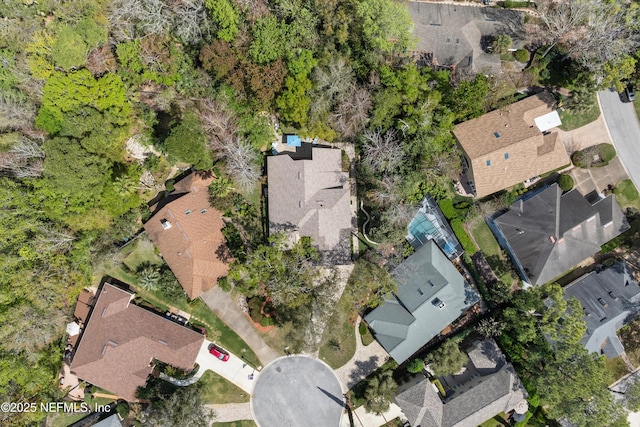 aerial view featuring a residential view