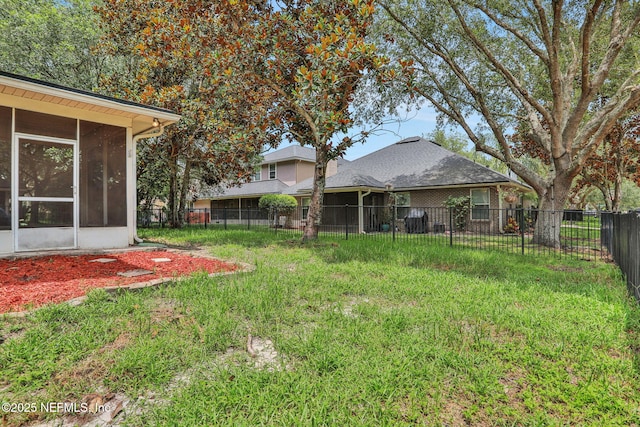 1601 Majestic View Ln, Fleming Island, FL 32003 - view of yard featuring a sunroom