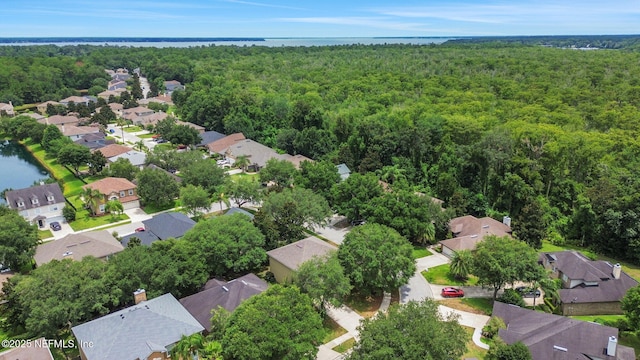 1601 Majestic View Ln, Fleming Island, FL 32003 - aerial view of residential area featuring a heavily wooded area and a large body of water
