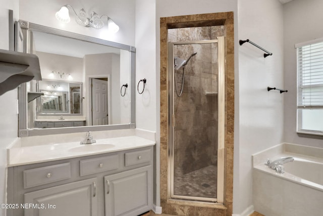 1601 Majestic View Ln, Fleming Island, FL 32003 - full bath with a stall shower, a bath, and vanity